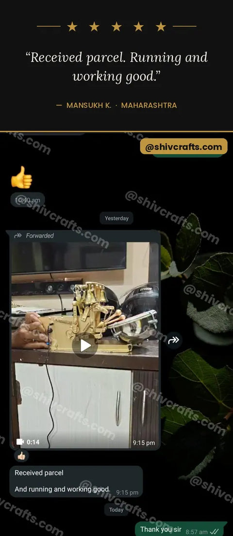 Mansukh K., Maharashtra - "Received parcel. Running and working good."