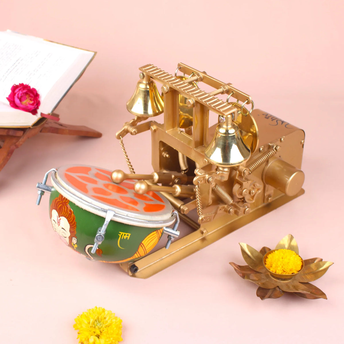 Hand Painted Hanuman - Shankh Naad