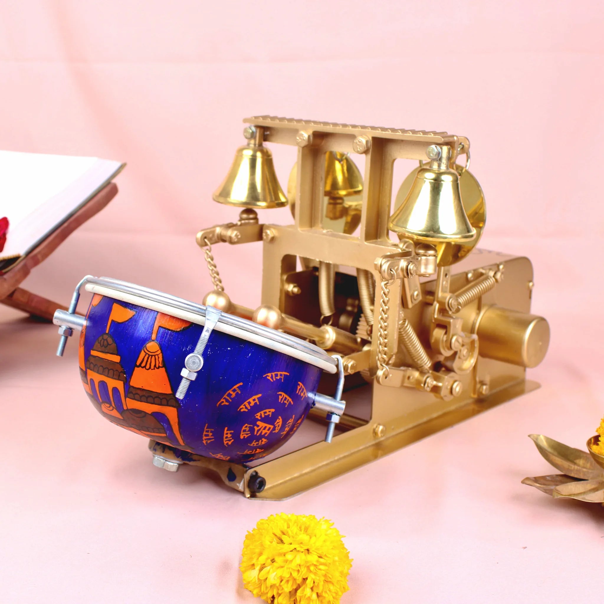 Hand Painted Ram Mandir - Shankh Naad — view 5
