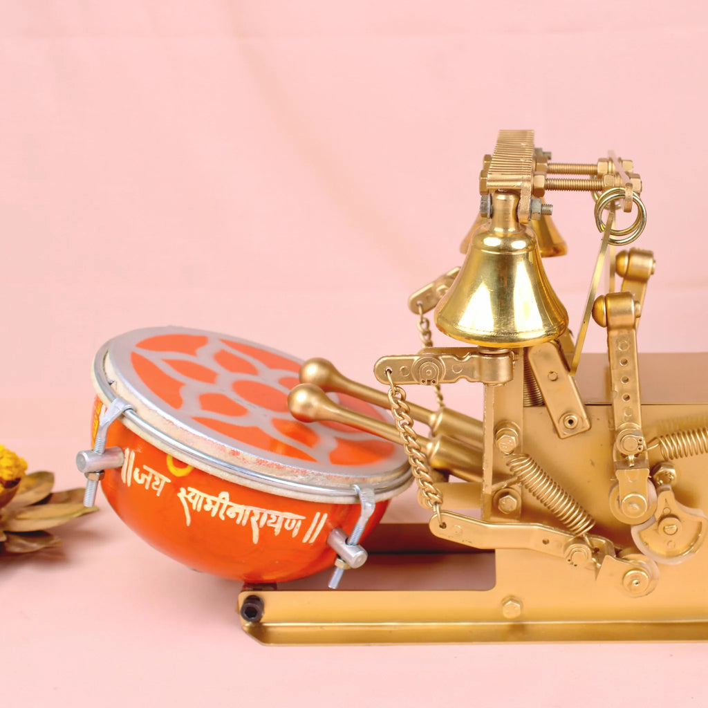 Hand Painted Swaminarayan - Shankh Naad — view 3