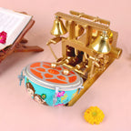 Hand Painted Radhe Krishna - Shankh + Mayur Naad — view 6