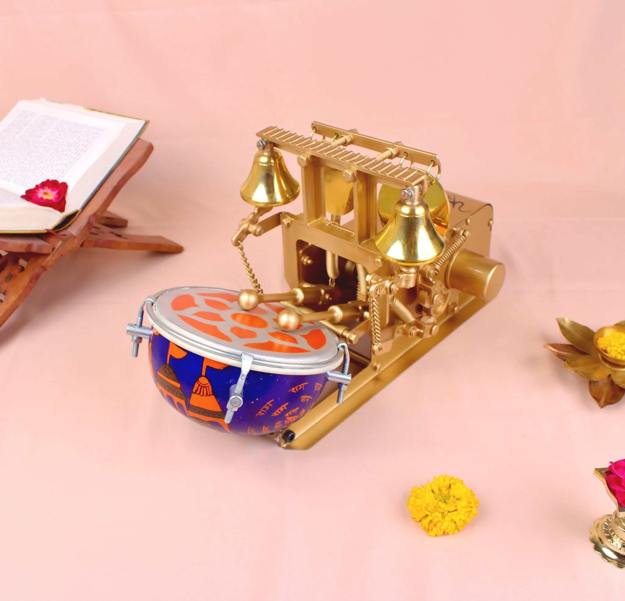 Hand Painted Ram Mandir - Mantra — view 1
