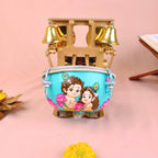 Hand Painted Radhe Krishna - Mantra — view 1