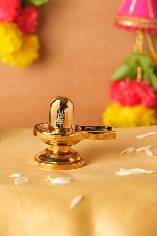 Crafted 100 % Brass Metal Shivling