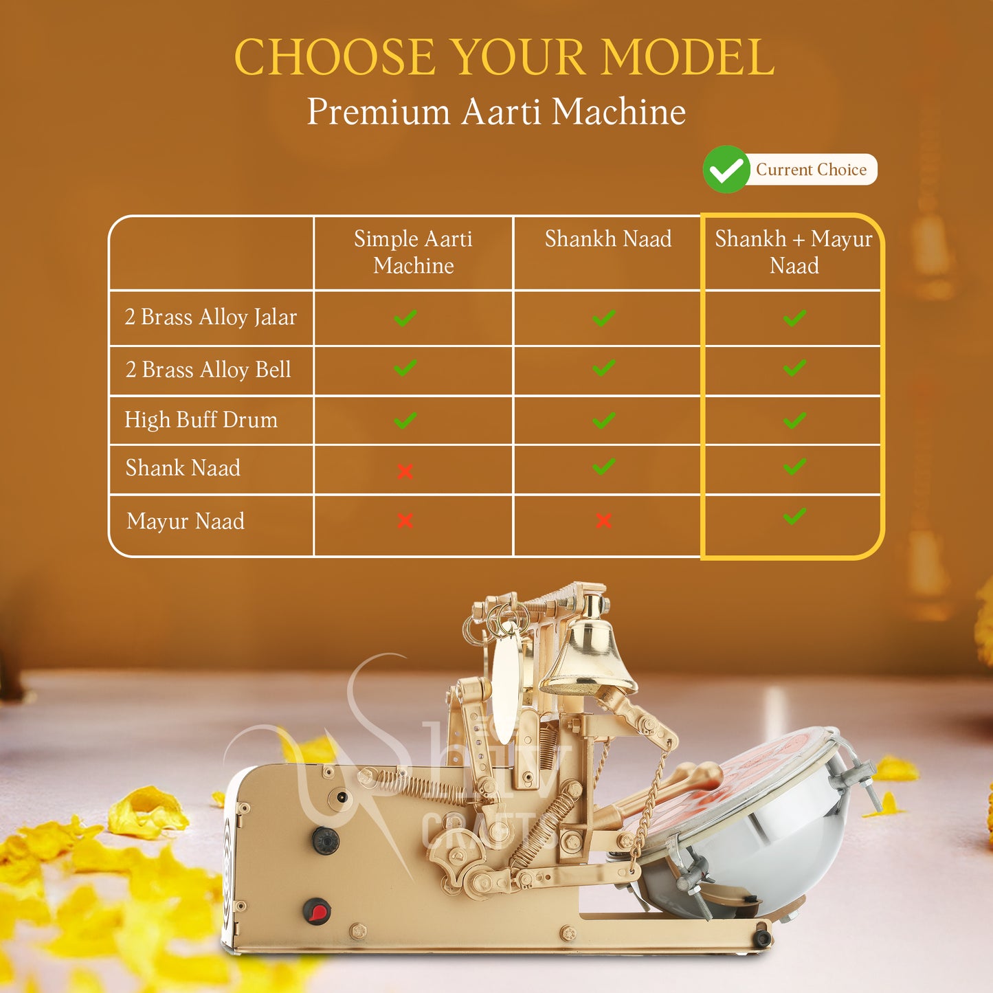 Aarti Machines, Aarti Jalar Machine, Mini Aarti Machine, Electric Jalar Machine, Shankh Naad, Shankh & Mayur Naad