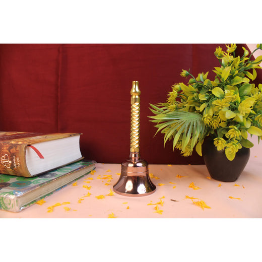Premium Brass Bell BBM03 - Rose Gold Spiral