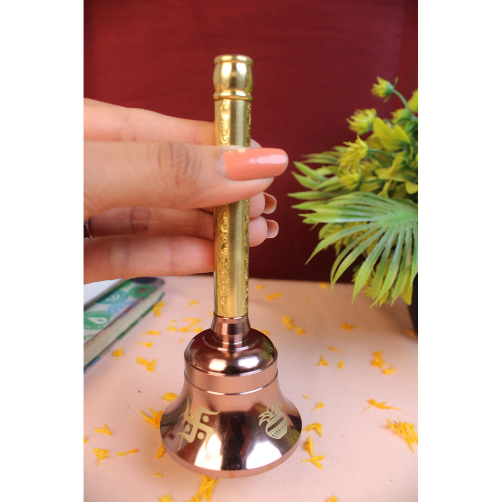 Premium Brass Bell BBM03 - Engraved Gold