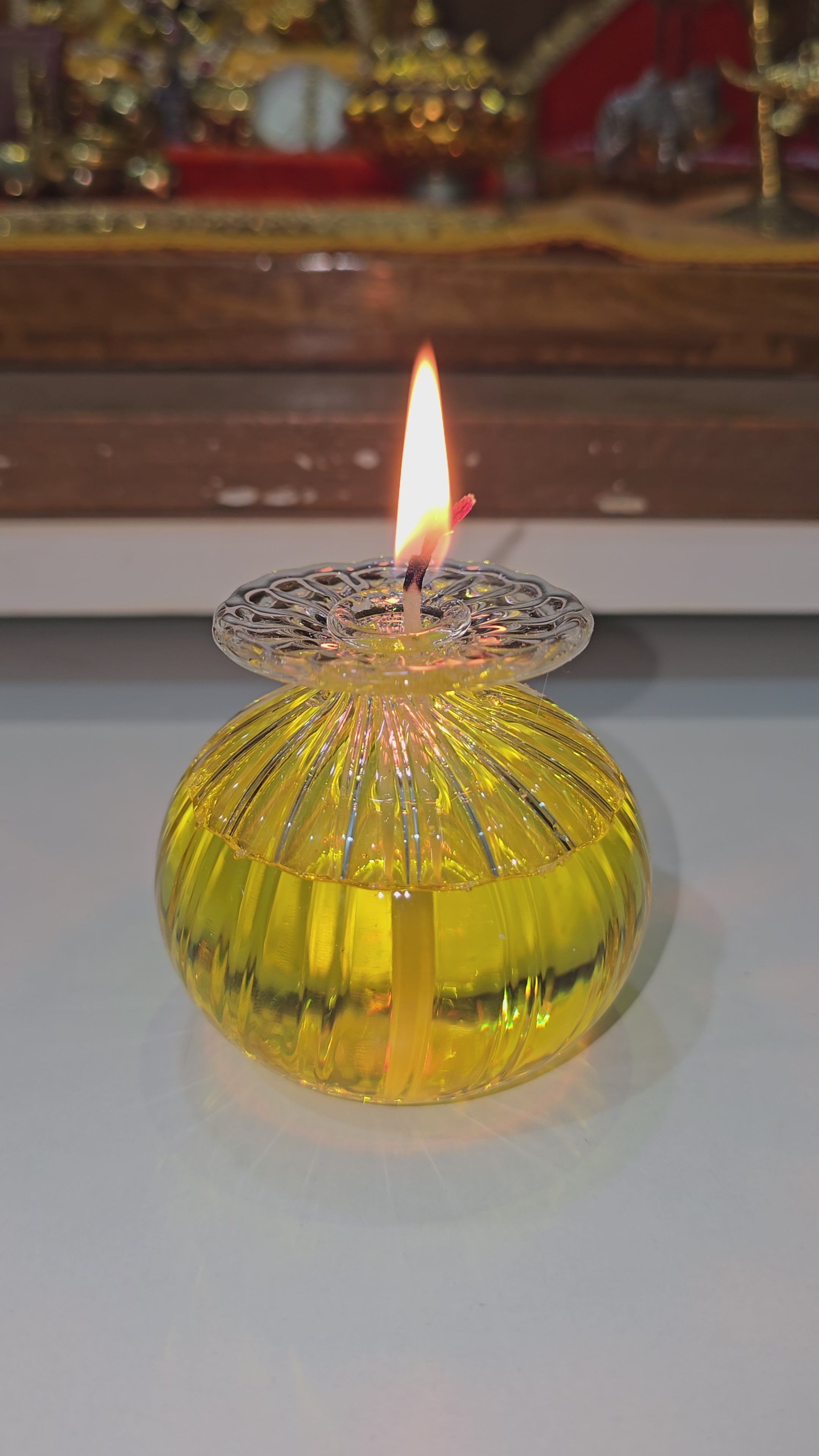 Premium Glass Modak Diya