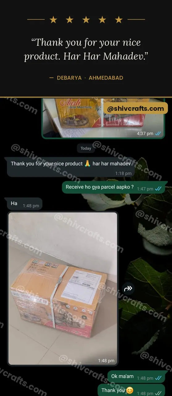 Debarya, Ahmedabad - "Thank you for your nice product. Har Har Mahadev."